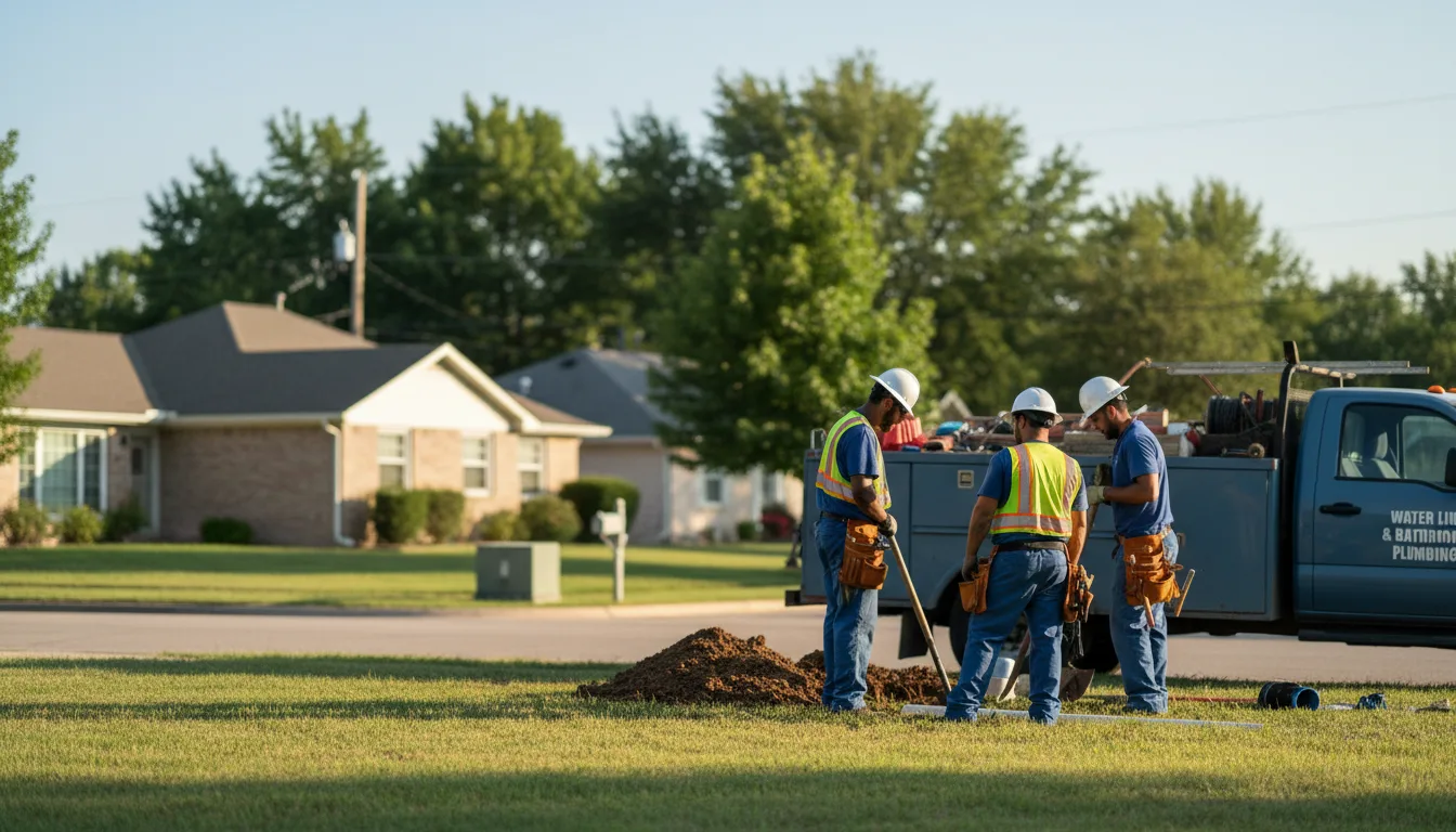 Residential water line and bathroom plumbing service in Middlefield, CT